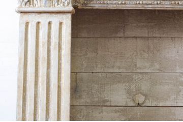 フランスアンティーク　お洒落なインテリアとしても活躍する薄型シェルフ(飾り棚、陳列棚、ディスプレイ、店舗什器)(R-077854)