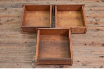 中古　アジア民芸家具　大迫力!!　チーク材　全面彫刻が煌びやかな最高級ドレッサーセット(化粧台、鏡台、ミラー、バロン、Barong)(R-077860)