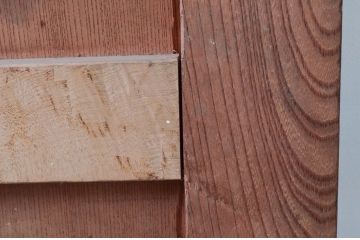アンティーク建具　日本風情を感じさせる一枚板の蔵戸1枚(玄関戸、板戸、引き戸)(R-077882)