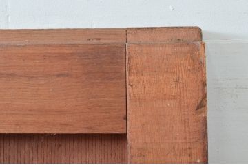 アンティーク建具　大振り!!　総欅(ケヤキ)材　重厚感のある佇まいが魅力の蔵戸1枚(玄関戸、板戸、引き戸)(R-077883)