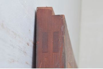 アンティーク建具　上手物!!!　総欅(ケヤキ)材　和モダンな雰囲気を醸し出す升目(マス目)格子蔵戸1枚(きつね格子、狐格子、引き戸、玄関戸)(R-077884)
