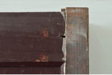 アンティーク建具　ペイント仕上げ限定　どこか懐かしい雰囲気を醸し出す蔵戸1枚(引き戸、玄関戸)(R-077885)