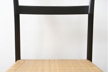 中古　Cassina(カッシーナ)　I MAESTRI COLLECTION(イ・マエストリ・コレクション)　Gio Ponti(ジオ・ポンティ)デザイン　699 SUPERLEGGERA(スーパーレジェーラ)　籐張り　アームレスチェア(ダイニングチェア、椅子、イス、いす)(R-077898)
