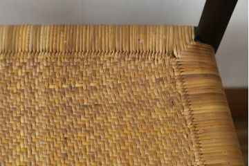 中古　Cassina(カッシーナ)　I MAESTRI COLLECTION(イ・マエストリ・コレクション)　Gio Ponti(ジオ・ポンティ)デザイン　699 SUPERLEGGERA(スーパーレジェーラ)　籐張り　アームレスチェア(ダイニングチェア、椅子、イス、いす)(R-077898)