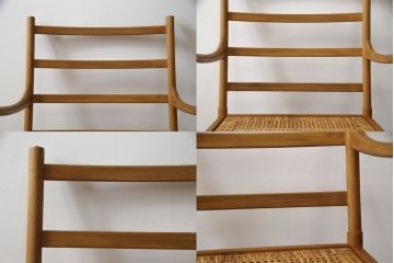 デンマークビンテージ　P.Jeppesen Mobelfabrik 　PJ Furniture(P.J.ファニチャー社)　Ole Wanscher(オーレ・ヴァンシャー) 　本革(レザー)　PJ149 Colonial Chair(コロニアルチェア)　ミッドセンチュリースタイルの空間づくりにおすすめのアームチェア(イージーチェア、1人掛けソファ、ヴィンテージ、北欧)(R-077899)