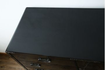 中古　最高級品!!　美しい扇の蒔絵入りの黒漆塗り桐箪笥(桐たんす、衣装箪笥、収納タンス、和タンス、引き出し)(定価推定約300万円)(R-077902)