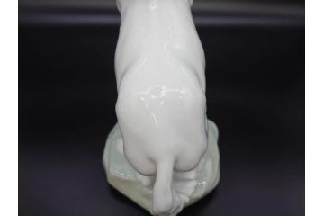 大倉陶園(OKURA、OAC)　跳ね馬　跳躍感のあるフィギュリン(オブジェ、白馬、置物、磁器人形、共箱付き)(R-077913)