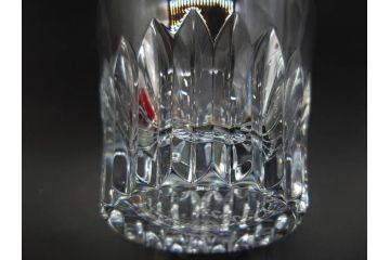 2022年　フランス　Baccarat　バカラ　CRYSTA(クリスタ)　深く彫られたカットが輝くタンブラー2客セット(コップ、グラス、ロックグラス、クリスタルガラス、フルレッドクリスタルガラス、共箱付き)(R-077915)
