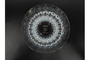 2022年　フランス　Baccarat　バカラ　CRYSTA(クリスタ)　深く彫られたカットが輝くタンブラー2客セット(コップ、グラス、ロックグラス、クリスタルガラス、フルレッドクリスタルガラス、共箱付き)(R-077915)