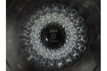 2022年　フランス　Baccarat　バカラ　CRYSTA(クリスタ)　深く彫られたカットが輝くタンブラー2客セット(コップ、グラス、ロックグラス、クリスタルガラス、フルレッドクリスタルガラス、共箱付き)(R-077915)