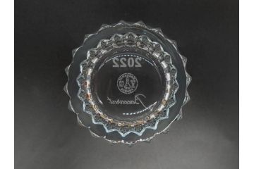 2022年　フランス　Baccarat　バカラ　CRYSTA(クリスタ)　深く彫られたカットが輝くタンブラー2客セット(コップ、グラス、ロックグラス、クリスタルガラス、フルレッドクリスタルガラス、共箱付き)(R-077915)
