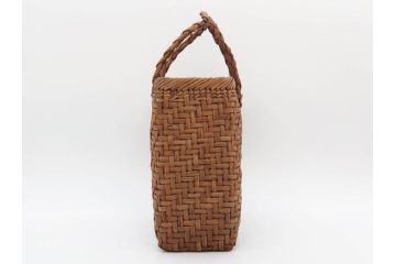 国産　山葡萄籠バッグ　やまぶどう　シンプルで使いやすい籠バッグ(手提げ袋、バック、鞄、カゴバッグ、かご、山ぶどう)(R-077918)