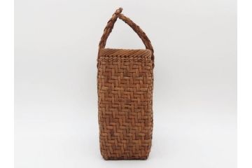国産　山葡萄籠バッグ　やまぶどう　シンプルで使いやすい籠バッグ(手提げ袋、バック、鞄、カゴバッグ、かご、山ぶどう)(R-077918)