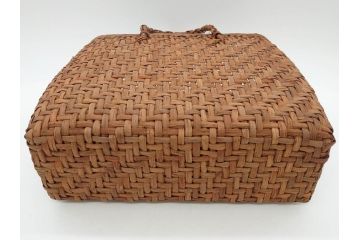 国産　山葡萄籠バッグ　やまぶどう　シンプルで使いやすい籠バッグ(手提げ袋、バック、鞄、カゴバッグ、かご、山ぶどう)(R-077918)