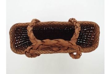国産　山葡萄籠バッグ　やまぶどう　シンプルで使いやすい籠バッグ(手提げ袋、バック、鞄、カゴバッグ、かご、山ぶどう)(R-077919)