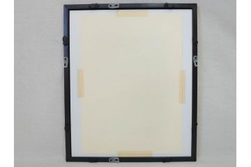 真作　橋本広喜　絵夢工房　サイン入り　墨彩画　色彩の濃淡が味わい深いリトグラフ2点セット(版画、風景画、版画、秋、冬、雪、銀杏、寺、壁掛け、額装)(R-077920)
