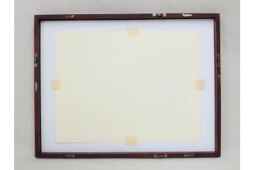 真作　1999年　橋本広喜　絵夢工房　サイン入り　「秋イメージ」144/270　「冬イメージ」177/270　墨彩画　豊かな自然を感じられるリトグラフ2点セット(版画、風景画、雪、紅葉、山、田舎、壁掛け、額装、外箱付き)(R-077922)
