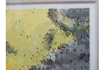 真作　1995年〜1996年　橋本広喜　絵夢工房　サイン入り　「秋の裏磐梯」57/180　「秋の熊野神社」139/150　墨彩画　豊かな自然を感じられるリトグラフ2点セット(風景画、紅葉、山、版画、壁掛け、額装、外箱付き)(R-077923)