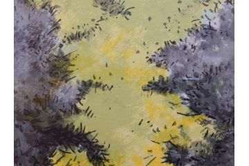 真作　1995年〜1996年　橋本広喜　絵夢工房　サイン入り　「秋の裏磐梯」57/180　「秋の熊野神社」139/150　墨彩画　豊かな自然を感じられるリトグラフ2点セット(風景画、紅葉、山、版画、壁掛け、額装、外箱付き)(R-077923)