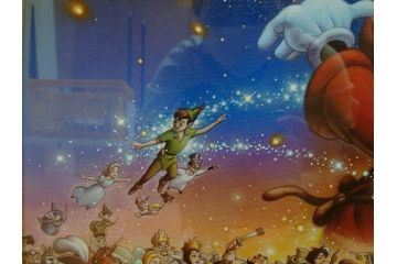 真作　三田恒夫　TSUNEO SANDA　ディズニー　「Mickey’s　Party」　限定115/195　WDINT20　ミッキーと仲間たちの賑やかな雰囲気が伝わってくる版画(ジクレー、ジークレー、印刷、額付き、外箱付き)(R-077924)