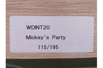 真作　三田恒夫　TSUNEO SANDA　ディズニー　「Mickey’s　Party」　限定115/195　WDINT20　ミッキーと仲間たちの賑やかな雰囲気が伝わってくる版画(ジクレー、ジークレー、印刷、額付き、外箱付き)(R-077924)