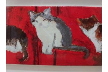 真作　久下貴史　「どこからどこまでフェデリコ」　限定39/50　サイン入り　猫の様々な表情に心が和むジクレー(Federico from End to End、版画、ジークレー、絵画、額装、額付き、外箱付き)(R-077927)