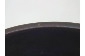 時代物　古銅　斑紫銅　盛上　双鯉文　優雅に泳ぐ鯉の装飾が印象的な花瓶(高岡銅器?、花器、花生、花入、壷、壺、在銘、作家物)(R-077928)
