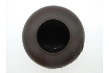 時代物　古銅　斑紫銅　盛上　生き生きと泳ぐ魚の装飾が印象的な花瓶(鮎?、アユ、高岡銅器?、花器、花生、花入、壷、壺、在銘、作家物)(R-077929)