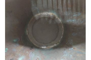 時代物　古銅　斑紫銅　盛上　生き生きと泳ぐ魚の装飾が印象的な花瓶(鮎?、アユ、高岡銅器?、花器、花生、花入、壷、壺、在銘、作家物)(R-077929)