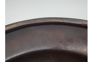 時代物　古銅　斑紫銅　盛上　生き生きと泳ぐ魚の装飾が印象的な花瓶(鮎?、アユ、高岡銅器?、花器、花生、花入、壷、壺、在銘、作家物)(R-077929)