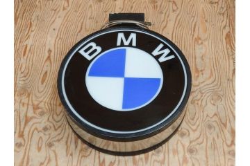 ビンテージ　レア!　BMW(ビー・エム・ダブリュー)　お部屋のアクセントになる電光看板(ヴィンテージ、ネオン、電気、電飾、ビーエム、車)(R-077930)
