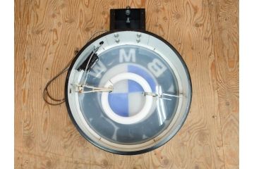 ビンテージ　レア!　BMW(ビー・エム・ダブリュー)　お部屋のアクセントになる電光看板(ヴィンテージ、ネオン、電気、電飾、ビーエム、車)(R-077930)