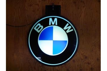ビンテージ　レア!　BMW(ビー・エム・ダブリュー)　お部屋のアクセントになる電光看板(ヴィンテージ、ネオン、電気、電飾、ビーエム、車)(R-077930)