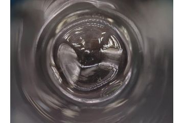 戦前　大正〜昭和初期　昭和レトロ　青フリル　澄んだブルーカラーが素敵なガラス花瓶2個セット(一輪挿し、花入、花器、硝子)(R-077931)