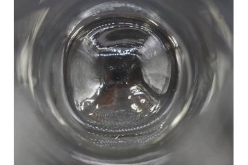 戦前　大正〜昭和初期　昭和レトロ　青フリル　澄んだブルーカラーが素敵なガラス花瓶2個セット(一輪挿し、花入、花器、硝子)(R-077933)