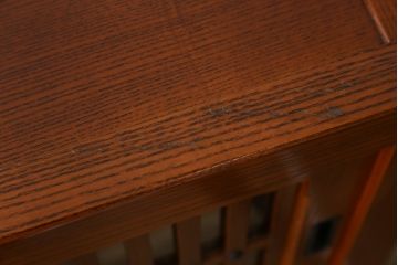 中古　美品!!　上質な和の空間を演出する水屋箪笥(食器棚、茶箪笥、戸棚、収納棚、キャビネット)(R-077937)