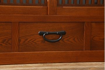 中古　美品!!　上質な和の空間を演出する水屋箪笥(食器棚、茶箪笥、戸棚、収納棚、キャビネット)(R-077937)