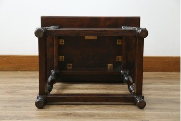 中古　松本民芸家具　#25型スツール・テーブル　クラシカルなデザインがお洒落なサイドテーブル　(R-077948)