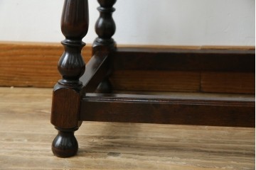 中古　松本民芸家具　#25型スツール・テーブル　クラシカルなデザインがお洒落なサイドテーブル　(R-077948)