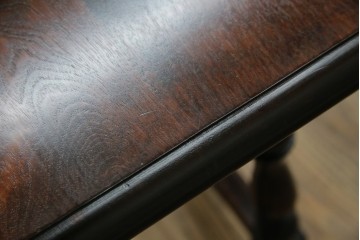 中古　松本民芸家具　#25型スツール・テーブル　クラシカルなデザインがお洒落なサイドテーブル　(R-077948)