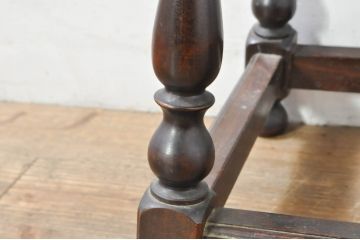 中古　松本民芸家具　#25型スツール・テーブル　クラシカルなデザインがお洒落なサイドテーブル(コーヒーテーブル、カフェテーブル、花台、飾り台、椅子、イス)(R-077948)