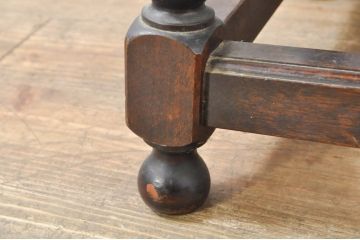 中古　松本民芸家具　#25型スツール・テーブル　クラシカルなデザインがお洒落なサイドテーブル(コーヒーテーブル、カフェテーブル、花台、飾り台、椅子、イス)(R-077948)