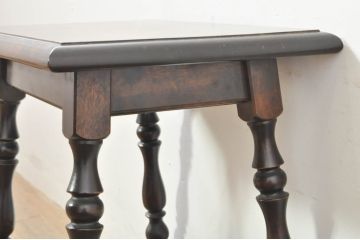 中古　松本民芸家具　#25型スツール・テーブル　クラシカルなデザインがお洒落なサイドテーブル(コーヒーテーブル、カフェテーブル、花台、飾り台、椅子、イス)(R-077948)