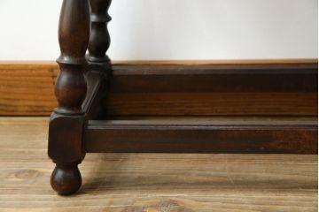 中古　松本民芸家具　#25型スツール・テーブル　クラシカルなデザインがお洒落なサイドテーブル(コーヒーテーブル、カフェテーブル、花台、飾り台、椅子、イス)(R-077949)