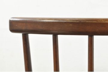 中古　松本民芸家具　クラシカルなデザインが美しいベビーチェア(チャイルドチェア、キッズチェア、アームチェア、ダイニングチェア、板座チェア、ウィンザーチェア、ウインザーチェア、こども椅子、子どもイス)(R-077951)