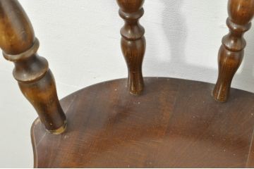 和製ビンテージ　飛騨産業　キツツキマーク　艶のある木の質感が上品な回転チェア(カウンターチェア、ハイチェア、バーチェア、板座チェア、イス、椅子、ヴィンテージ)(R-077952)