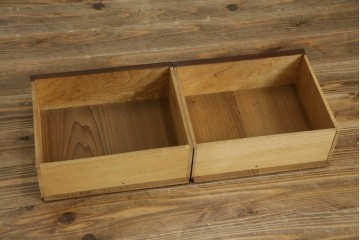 和製アンティーク　栓材　象嵌入り　趣のある佇まいが魅力的な結霜ガラス入りの本箱　(R-077956)