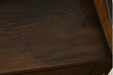 和製アンティーク　栓材　象嵌入り　趣のある佇まいが魅力的な結霜ガラス入りの本箱　(R-077956)