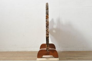 和製ビンテージ　花梨(カリン)材　木本来の形を活かした存在感溢れる衝立て(パーテーション、衝い立て、つい立て、間仕切り、ディスプレイ、オブジェ、ヴィンテージ)(R-077961)
