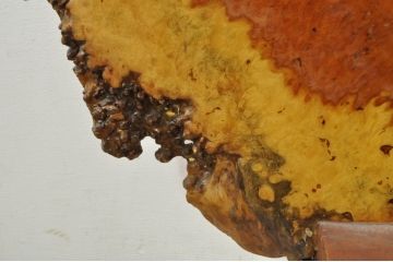 和製ビンテージ　花梨(カリン)材　木本来の形を活かした存在感溢れる衝立て(パーテーション、衝い立て、つい立て、間仕切り、ディスプレイ、オブジェ、ヴィンテージ)(R-077961)